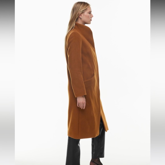 NWT Wilfred THE COCOON LONG COAT - Wool Cashmere, Brown - Picture 2 of 8